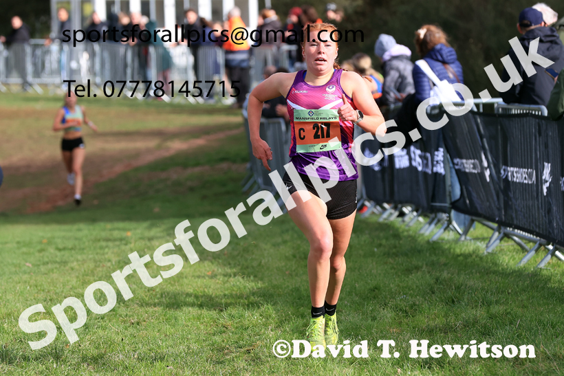 Junior Womens 2025 National Cross Country Relays, Berry Hill Park, Mansfield. Photo: David T. Hewitson/Sports for All Pics